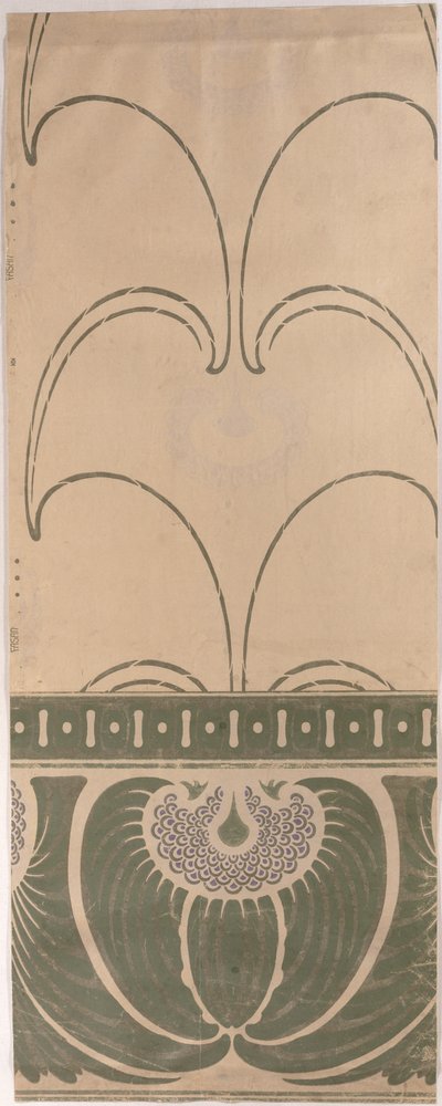 Fasau Wallpaper Design, c.1900, Manufactured by Tapetenfabrik Engelhard, Mannheim by Otto Eckmann